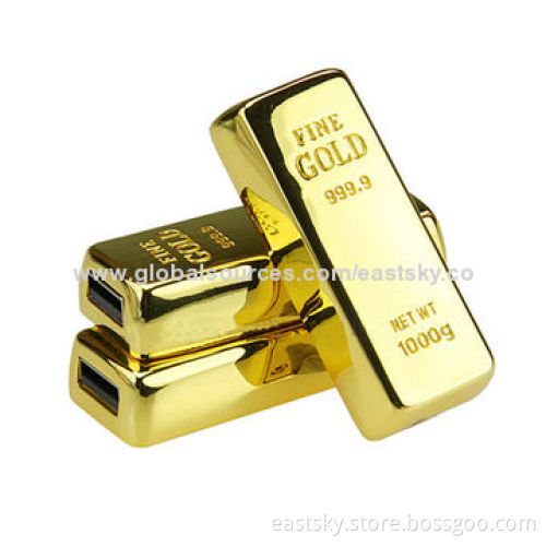 Goldbar Style USB Flash Drive, Up to 32GB Memory Capacity, No Driver Needed